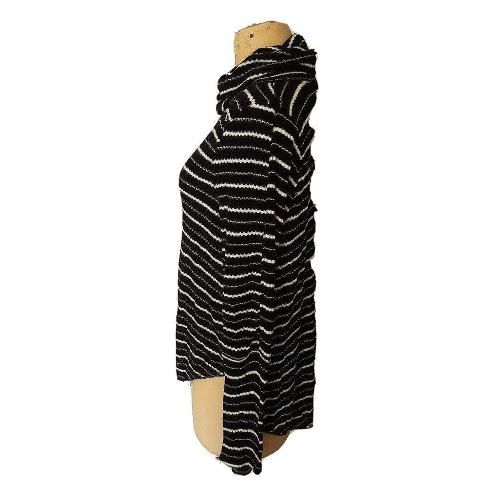 Free People We the Free Kristina Striped Drippy Waffle knit cowl Thermal Top M - Picture 10 of 14